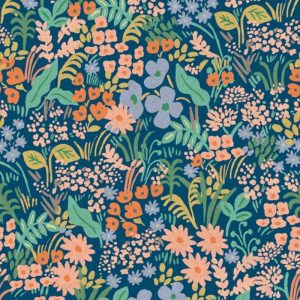 Loneta canvas Cobalt meadow - Rifle Paper Co.