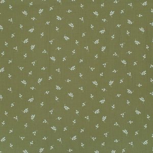 Muselina hojas verde oliva