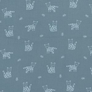 Muselina panteras azul acero