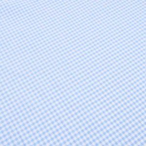 Popelín estampado Vichy azul claro