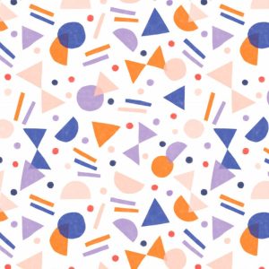 Popelín estampado geométrico