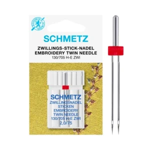 Aguja máquina de coser gemela para bordar 2.0/75 - Schmetz