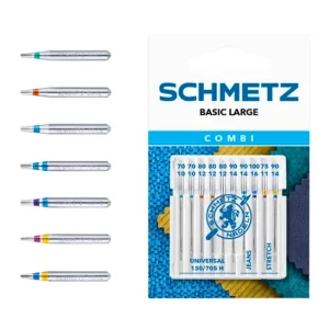 Pack 10 agujas máquina de coser universales, jeans y strech - Schmetz