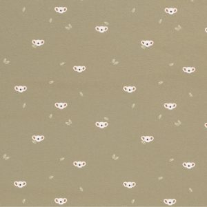 Punto de camiseta koalas sobre fondo verde oliva