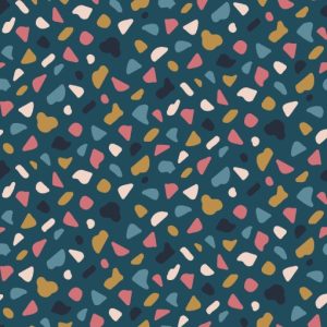 Punto de camiseta graphic dots azul  - Poppy Fabrics