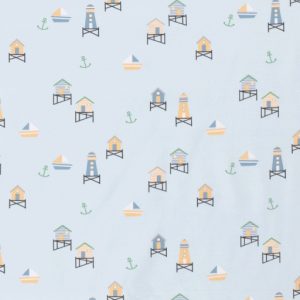 Punto de camiseta  Lighthouse azul claro