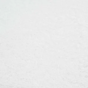 Tela de rizo de algodón blanco