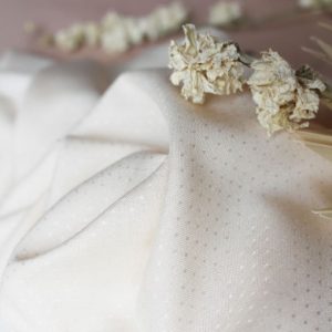 Plumeti de viscosa Ecovero™ Off-White  - Atelier Brunette