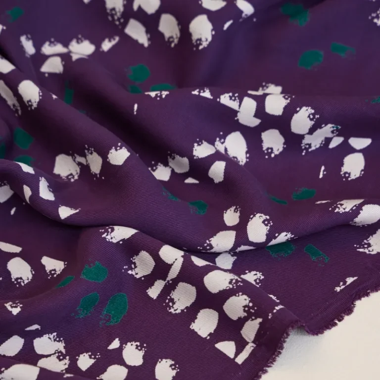 Twill de Tencel™ Lyocell morado estampado - meetMILK®