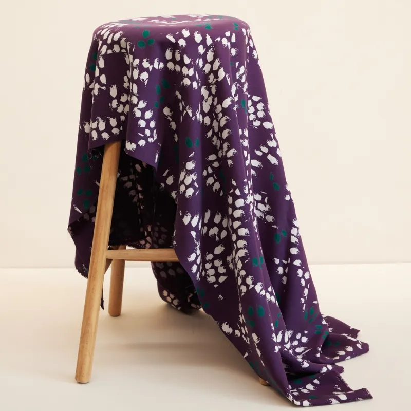 Twill de Tencel™ Lyocell morado estampado - meetMILK® - Imagen 2